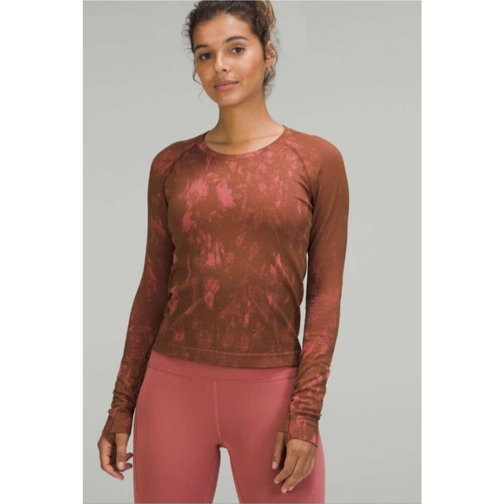 Lululemon Swiftly tech 2.0 race length size 4, roasted brown/briar rose